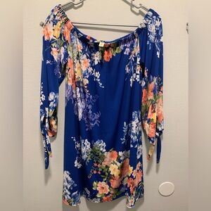Blue Floral print dress